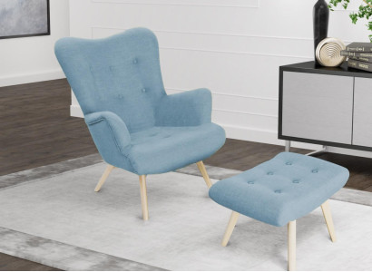 Relax Textile Stool Wing Chair Club Sofa Furniture Armchair Designer Chair Upholstery